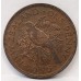 NEW ZEALAND 1956 . ONE 1 PENNY . ERROR . STRAPLESS QUEEN